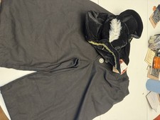 Pirate Tricorn Hat With Size Large Tilly Trousers That Tie At Bottom.