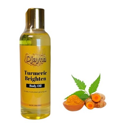 Djayna Turmeric Vitamin E Jojoba Seed Brightening Body Oil 6.76oz/200ml Unisex