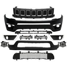 Front Bumper Complete For Jeep Compass 2017 2018 2019 2020 2021 Grill Upper