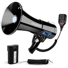 5 Core Megaphone 50W Bluetooth Rechargeable Portable Bullhorn 1100 Yards w Siren