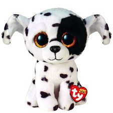 Flauschige Beanie Boo Dalmatiner Luther 15cm Wei&szlig; Schwarz S&uuml;&szlig; Geschenk