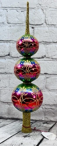 Christopher Radko Fascination Acabado Árbol Topper 16 pulgadas 20 Aniversario - Imagen 12 de 12