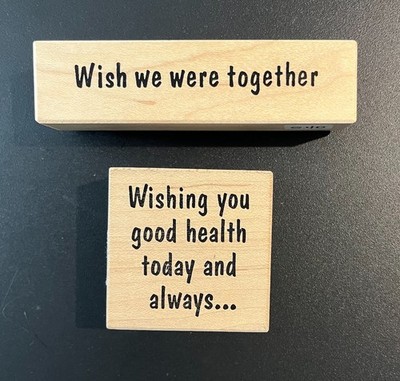 Stampa Rosa Wish We Were Together 111764 and  11-1996 Rubber Stamps Lot of 2