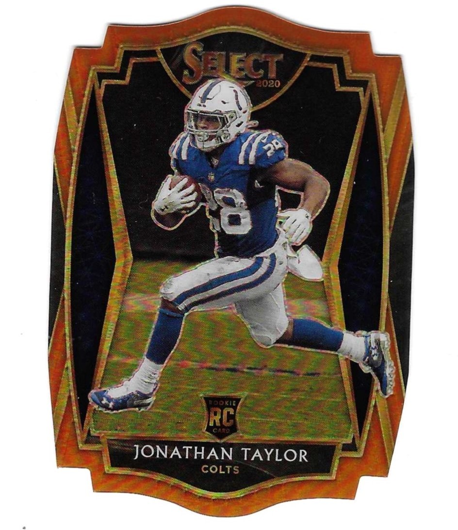 2020 Panini Select Jonathan Taylor Premier Level Red Die Cut Rookie RC #153