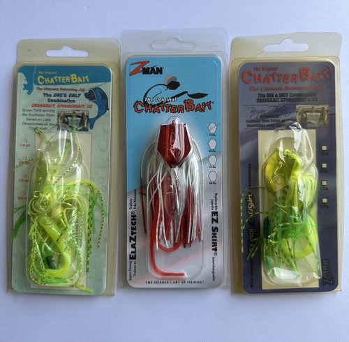 Zman The Original Chatterbait The Ultimate Swimming Jig Lot of 3 Red/Green New