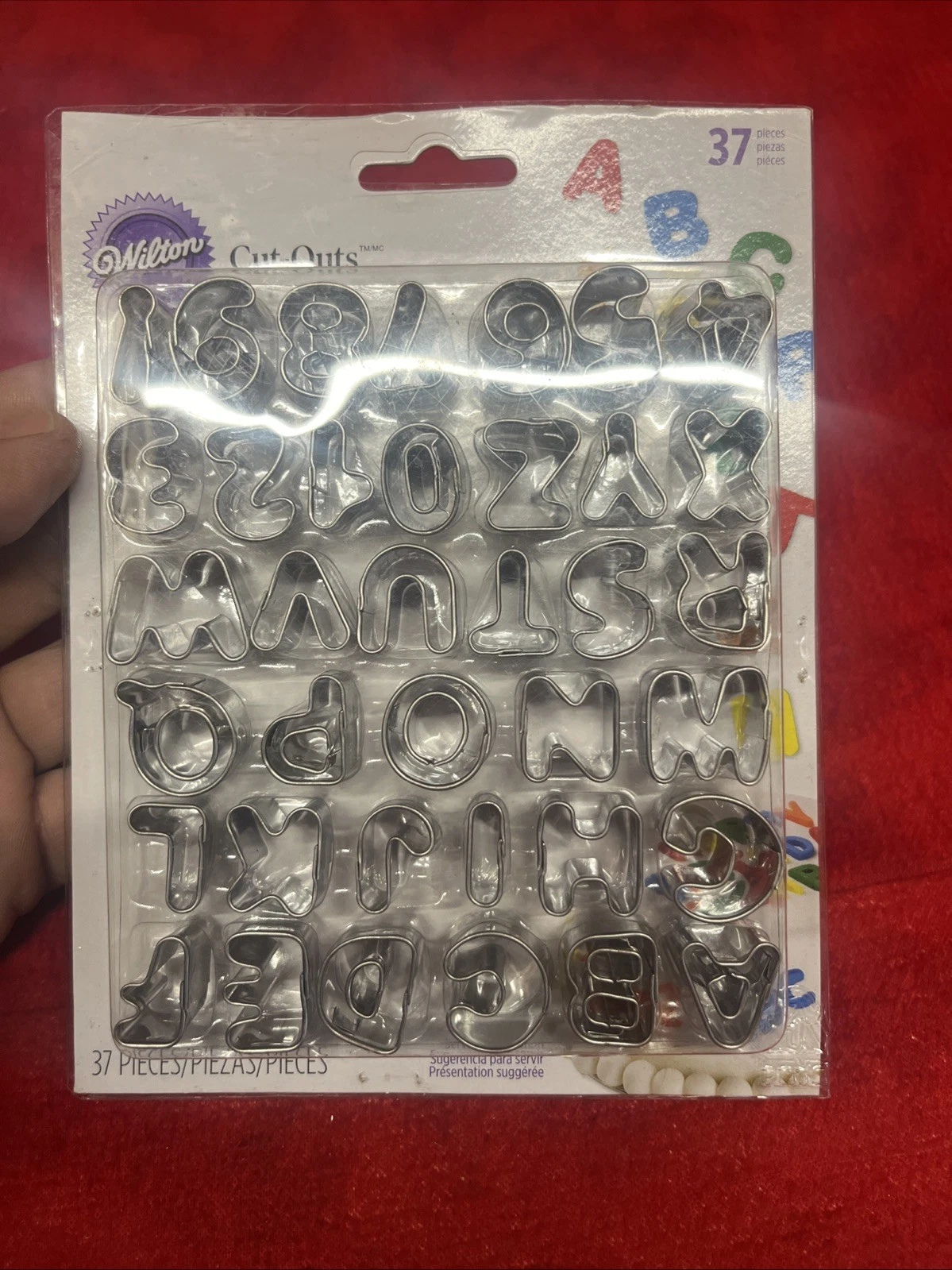 VINTAGE WILTON 37 PCS CUT-OUTS BAKING NUMBERS & ALPHABET (k38)