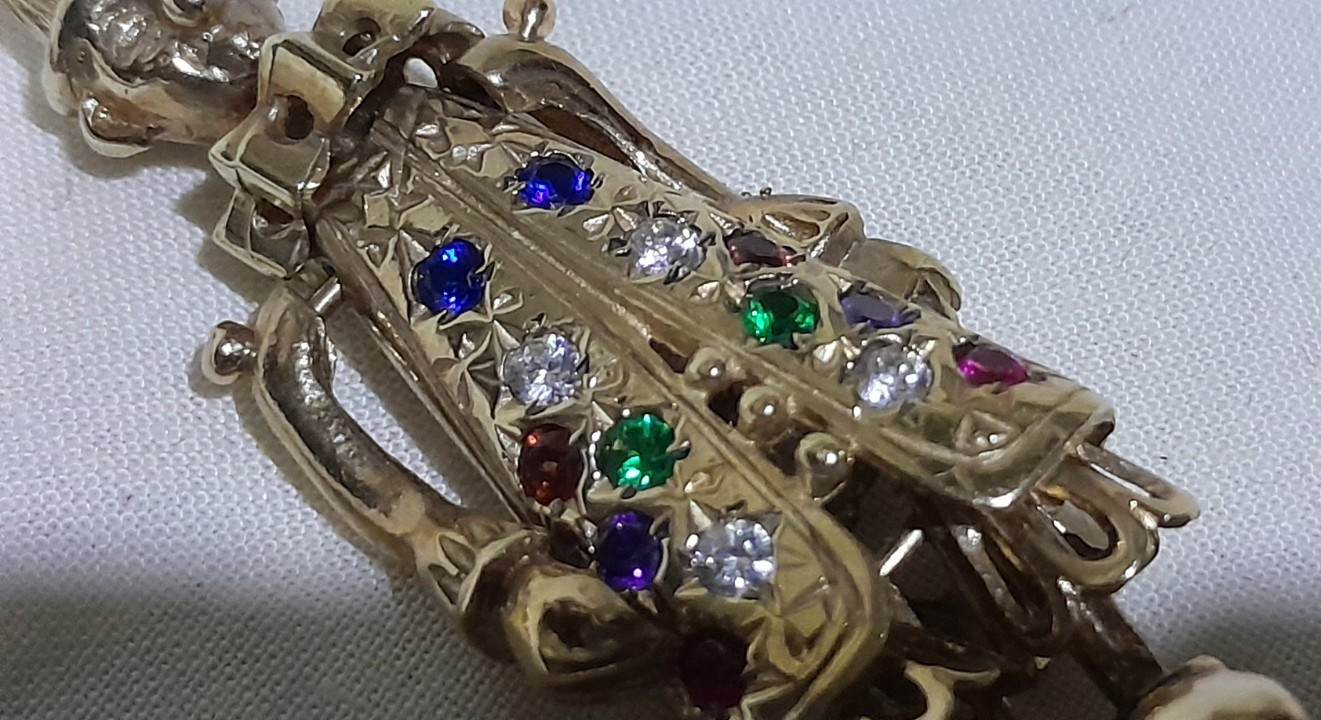 LARGE 9ct Yellow Solid Gold Articulated Movable C… - image 6