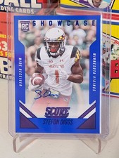 Stefon Diggs RC AUTO 2015 Score Showcase BLUE ROOKIE AUTOGRAPH /99 Maryland RARE