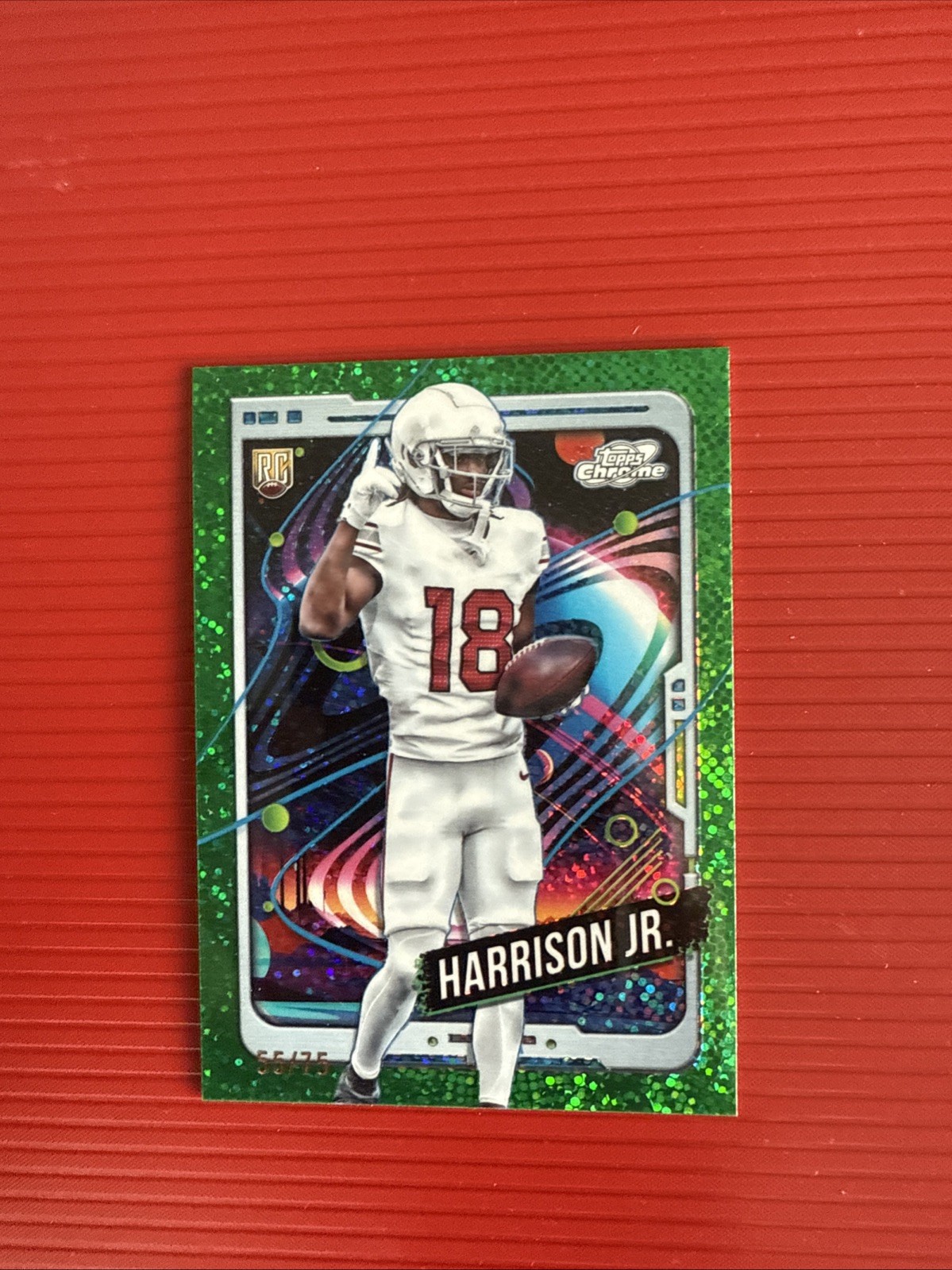 2024 Topps Chrome Cosmic - Marvin Harrison Jr - #101 - Green Space Dust /75 RC