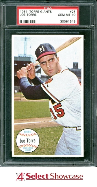 1964 TOPPS GIANTS #26 JOE TORRE BRAVES HOF POP 6 PSA 10