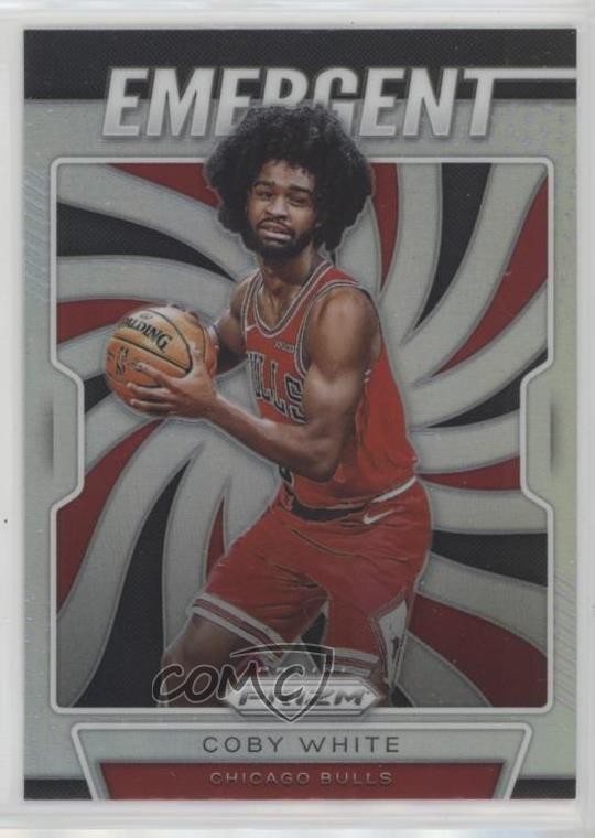 2019-20 Panini Prizm Emergent Silver Prizm Coby White #1 18ms