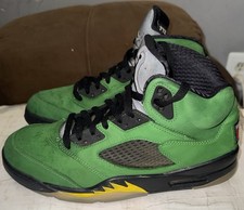 Jordan 5 Retro SE Oregon Ducks Mens Size 10.5 Green/Yellow Sneakers CK6631-307