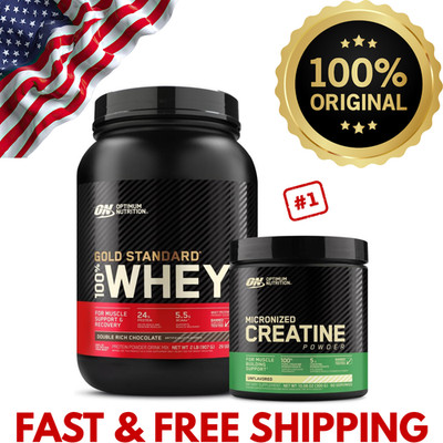 Optimum Nutrition Whey 100% +  Optimum Micronized Creatine Monohydrate Powder