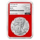 2025 $1 1-oz American Silver Eagle NGC MS70 ER ALS Label Red Core