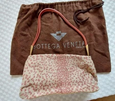 BOTTEGA VENETA Neutral Animal Print Pony Hair Shoulder Bag JAPAN