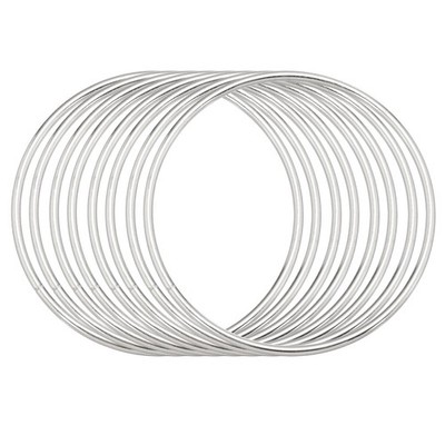 8 Piece Dreamcatcher Rings, Metal Wheels for DIY Crafts, Silver