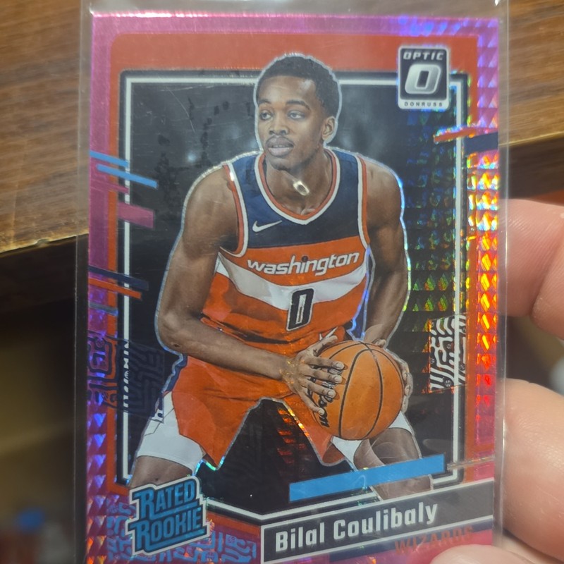 Bilal Coulibaly 2023-24 Panini Donruss Optic Pink Hyper Rated Rookie [