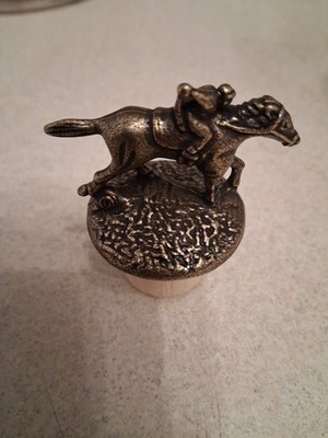 Blanton s Bourbon Whiskey Letter  O  Cork Bottle Stopper Horse & Jockey