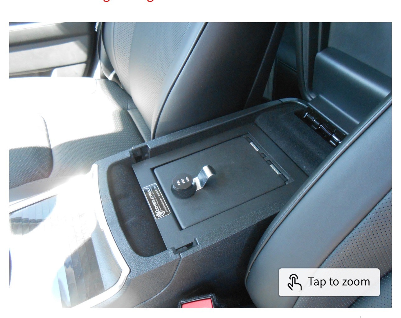 CONSOLE VAULT Dodge Charger Center Console Safe: 2015 - 2023