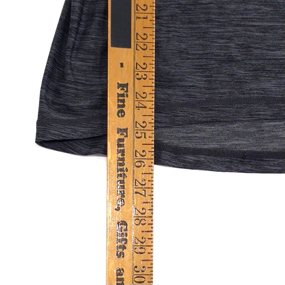 Pulôver Reebok masculino L/G/G cinza 1/4 zíper camisa atlética manga longa poli/elastano - Imagem 2 de 4