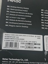 Netac DDR4 3200MHz 32gb (2x16gb)