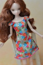 For 11.5in Summer Short Sleeve Dress Flowers Dress Party Gown Dolls Clothes Gift