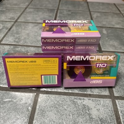 Blank Audio Cassette Tape Lot of 8  - Memorex DBS110 - 110 Minutes New Sealed