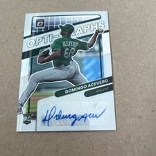Panini 2022 Donruss Optic Optigraphs Domingo Acevedo Rookie Auto Oakland OG-DA