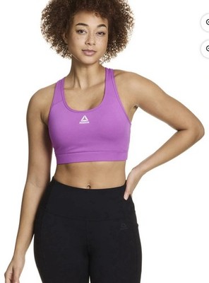 Reebok-Women's Plus-Medium Impact-Sports Bra-Purple-XXXL - NWT