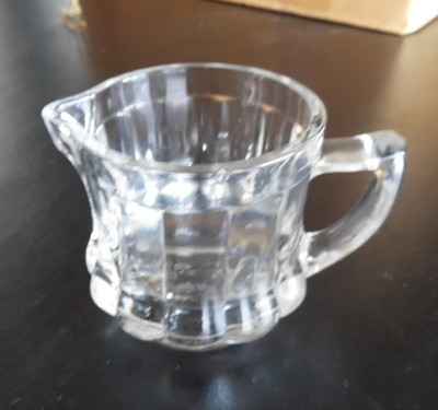 (GRB-12) Vintage Post Cereal Promotional Clear Glass Measured Creamer