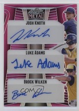 2023 Leaf Metal Triple Pink Prismatic /7 Josh Knoth Luke Adams #TA-8 Auto 0rd2
