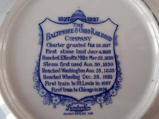 Baltimore Ohio Railroad Plate 9" Harper's Ferry 1927 Scammell's Lamberton China