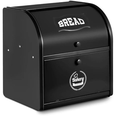 Dyserbuy 2-lagiger Brotkasten, Brotkästen für Küche, großer Brotkasten mit Brötchen