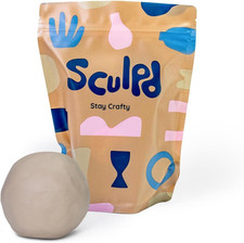 Sculpd Premium Air Dry Clay 1Kg, Pottery Clay Bag for Adults, Soft Modelling Cla