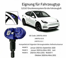 4 Stück RDKS/TPMS Sensoren Bluetooth für Tesla, BLE Ersatz für 1490701-01-A/B/C