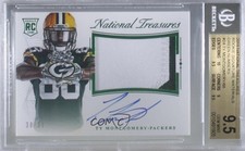2015 National Treasures Green Numbers 30/88 Ty Montgomery BGS 9.5 Auto s6i