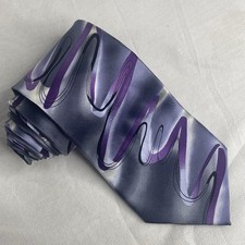 VTG J. Garcia Psychedelic Tie Floating Planes Purple Collection 52 100 Silk