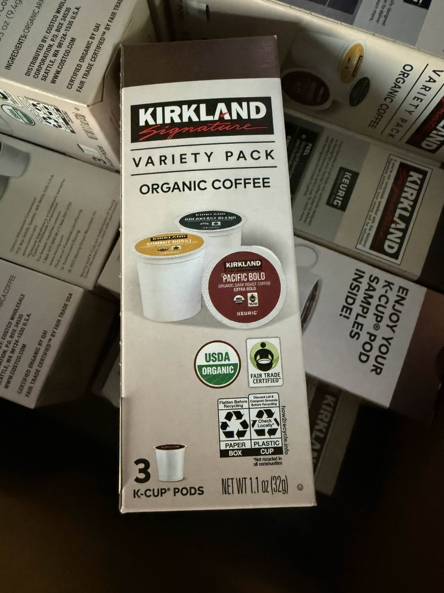 Kirkland Organic Pacific Bold Dark Roast Coffee K-Cup Pods - 120