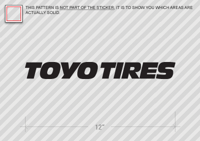 (2x) 12" Calcomanía troquelada con logotipo de vinilo autoadhesivo pegatina ToyoTires - Imagen 1 de 1