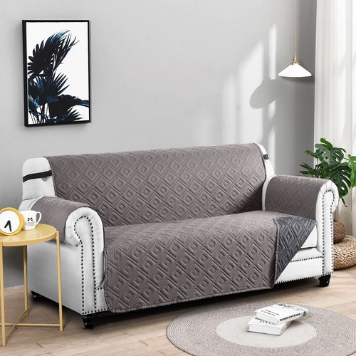 Reversible Sofa Slip Covers Waterproof Couch Cover Pet Protector Quilted Throws - Picture 7 of 52