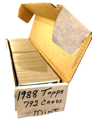 1988 Topps Baseball Complete Set 792 Cards -Clemons, Bonds. Griffey, Ex-Mint