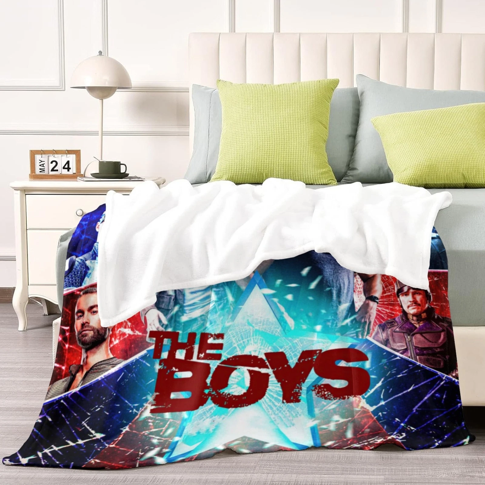 Boys Flannel Blanket for Bed Sofa Couch Cozy Lightweight