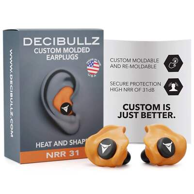 #ad Custom Molded Earplugs 31dB NRR $29.99