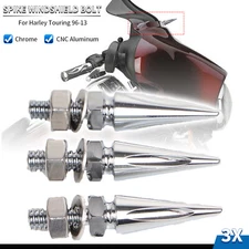 Chrome Spike Windshield Bolts Screw For Harley Street Glide Ultra Classic FLHTCU