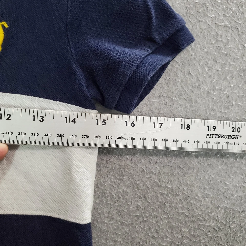 Polo Ralph Lauren Boys Polo Shirt 6 Blue Pig Pony Colorblock PRL Club Golf - Image 4 of 4