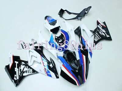 #ad White Black Blue HP4 ABS Injection Fairing Kit Fit for 2017 18 S1000RR Race $584.10