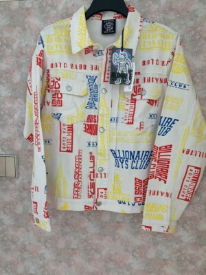 BBC BILLIONAIRE BOYS CLUB WEISSE JEANSJACKE GR. S & M NEU UVP 295£