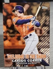 Carlos Correa 2022 Topps Series 1 Welcome To The Show /75 Gold #30 Astros/Twins