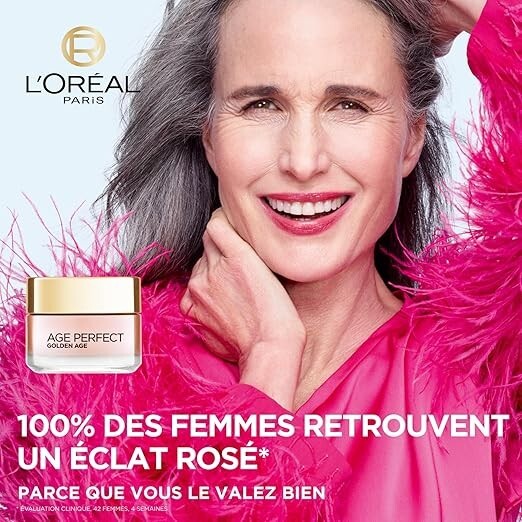 Soin Jour Rosé Age Perfect L'Oréal anti-relâchement et raviveur d'éclat rose