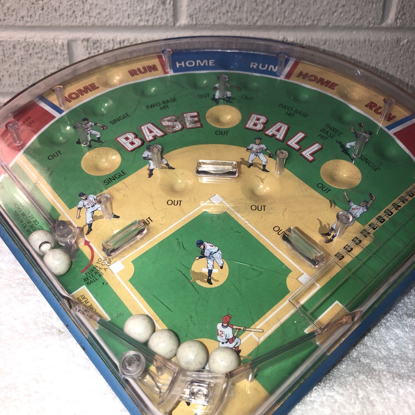 Pinball Baseball Table Top Marble PLAY BALL 2001 Game By Schylling eBay